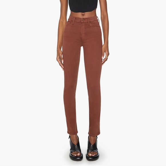 MOTHER Jeans The Mid Rise Dazzler Skimp Brown Stretch Fudgesickle Wash SZ 33 NWT - Picture 3 of 11